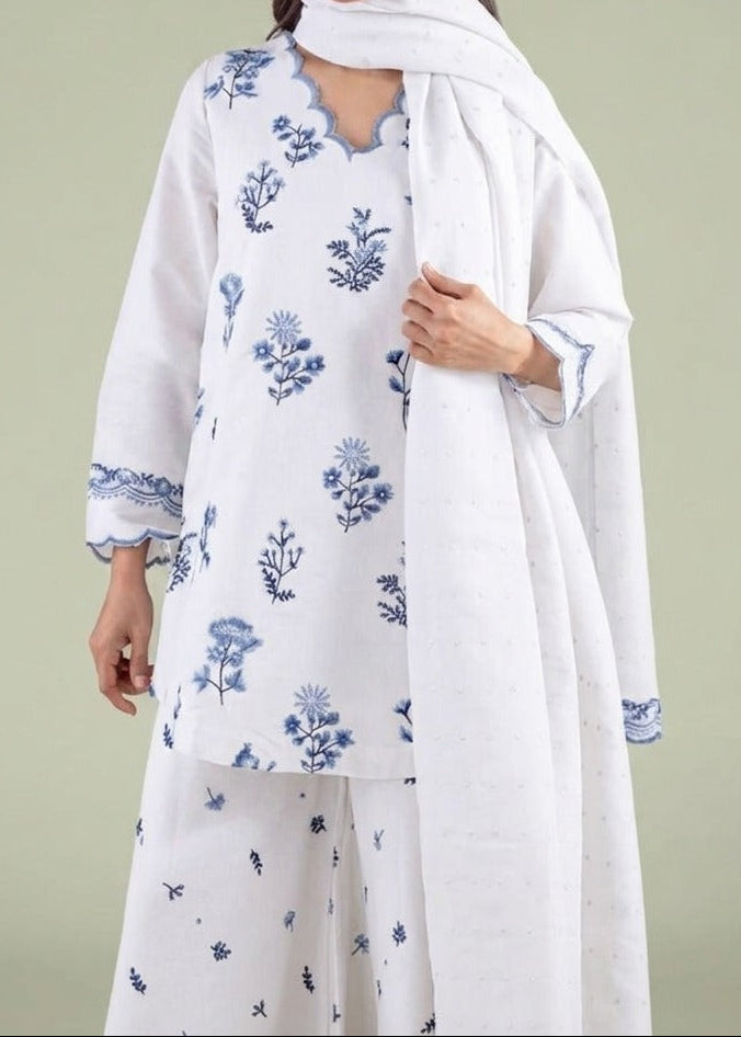 Grace S1485-Embroidered 3pc Lawn Dress With Printed Lawn Dupatta.