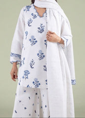 Grace S1485-Embroidered 3pc Lawn Dress With Printed Lawn Dupatta.