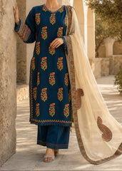 Grace S1497 - Embroidered 3pc Lawn Dress With Embroidered Chiffon Dupatta.