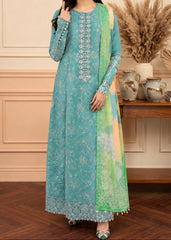 Grace S1501-Embroidered 3pc Lawn Dress With Printed Munar Dupatta.
