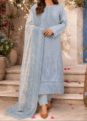 Grace W1049 - Embroidered 3pc Marina Dress With Printed Shawl.