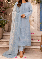 Grace S1502-Embroidered 3pc Lawn Dress With Printed Chiffon Dupatta.