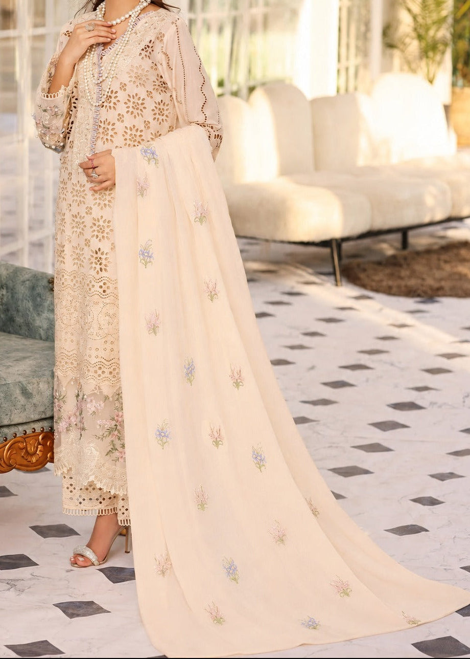 Grace S1496 - Embroidered 3pc CHIKANKARI Lawn Dress With Printed Lawn Dupatta.