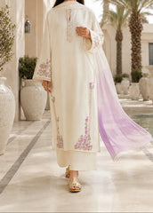Grace W1058 - Embroidered 3pc Marina Dress With Tie & Dye Chiffon Dupatta.