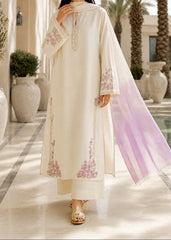 Grace W1058 - Embroidered 3pc Marina Dress With Tie & Dye Chiffon Dupatta.