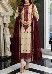 Grace S1469-Embroidered 3PC Lawn dress with Embroidered chiffon dupatta.
