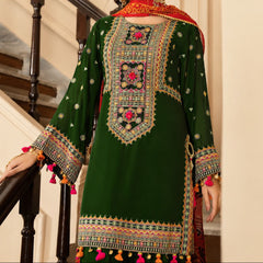 Grace S1536 - Embroidered 3pc Lawn Dress With Printed Lawn Dupatta.