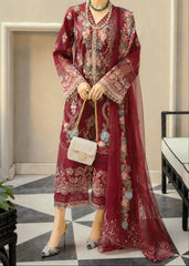 Grace S1539-Embroidered 3pc Lawn Dress With Embroidered Organza Dupatta.