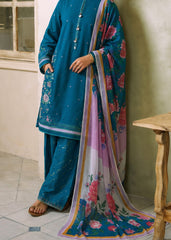 Grace S1556 - Embroidered 3pc Lawn Dress With Printed Chiffon Dupatta.