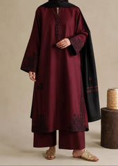 Grace Z-(S1574)- Stitched Embroidered 3pc Lawn Dress With Printed voile Dupatta.