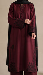 Grace S1574-Embroidered 3pc Lawn Dress With Printed voile Dupatta.