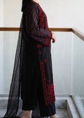 Grace S1578 - Embroidered 3pc Lawn Dress With Embroidered Chiffon Dupatta.