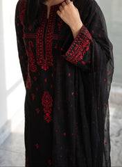 Grace S1578 - Embroidered 3pc Lawn Dress With Embroidered Chiffon Dupatta.