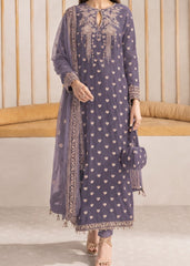 Grace W1024-Embroidered 3pc Marina Dress With Embroidered Khadi Net Dupatta.