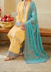 Grace S1592-Embroidered 3pc Lawn Dress With Printed chiffon Dupatta.