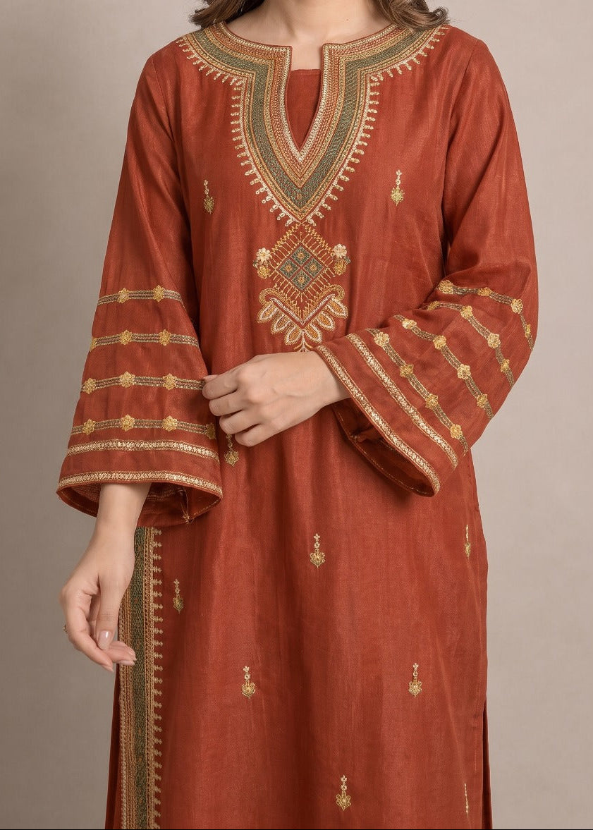Grace S1607-Embroidered 2pc Lawn Dress.