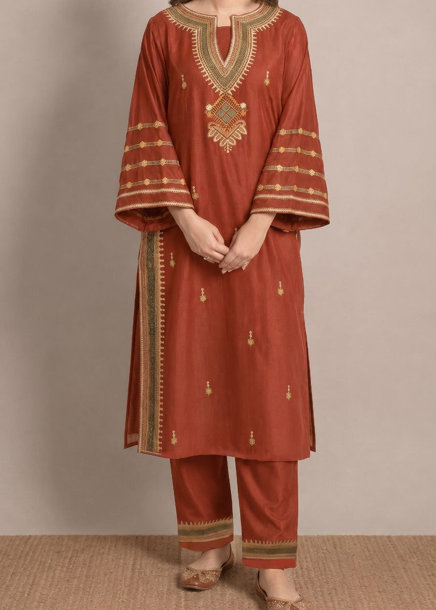 Grace S1607-Embroidered 2pc Lawn Dress.