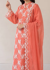 Grace S1609 - Embroidered 3pc Lawn Dress With Embroidered Chiffon Dupatta.
