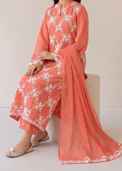 Grace S1609 - Embroidered 3pc Lawn Dress With Embroidered Chiffon Dupatta.