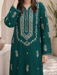 Grace Z-(W1031) - Stitched Embroidered 2pc Marina Dress.