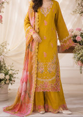 Grace S1611 - Embroidered 3pc CHIKANKARI Lawn Dress With Printed Chiffon Dupatta.