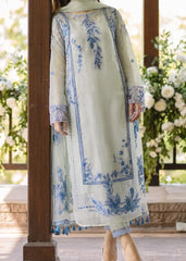 Grace W1080 - Embroidered 3pc Marina  Dress With Embroidered Chiffon Dupatta.