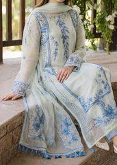 Grace W1080 - Embroidered 3pc Marina  Dress With Embroidered Chiffon Dupatta.