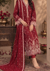 Grace W1104 - Embroidered 3pc Marina Dress With Embroidered Marina Shawl.