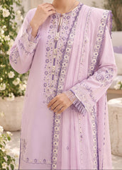 Grace S1616 - Embroidered 3pc Lawn Dress With Embroidered Khadi Net Dupatta.