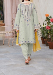 Grace S1619 - Embroidered 3pc Lawn Dress With Printed Chiffon Dupatta.