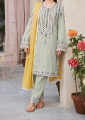 Grace S1619 - Embroidered 3pc Lawn Dress With Printed Chiffon Dupatta.