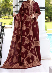 Grace W1039-Embroidered 3pc Marina Dress With Embroidered Marina Shawl.