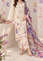 Grace S1625 - Embroidered 3pc Lawn Dress With Printed Chiffon Dupatta.