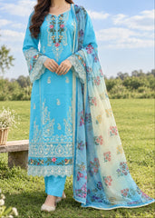 Grace S1626 - Embroidered 3pc Lawn Dress With Printed Polly Lawn Dupatta.