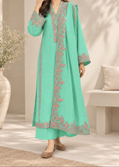Grace S1627 - Embroidered 3pc Lawn Dress With Embroidered Chiffon Dupatta.