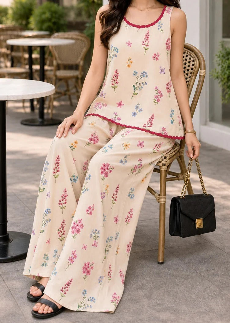 Grace Z-(W1069) - Stitched Digital Printed 2pc Silk Dress.