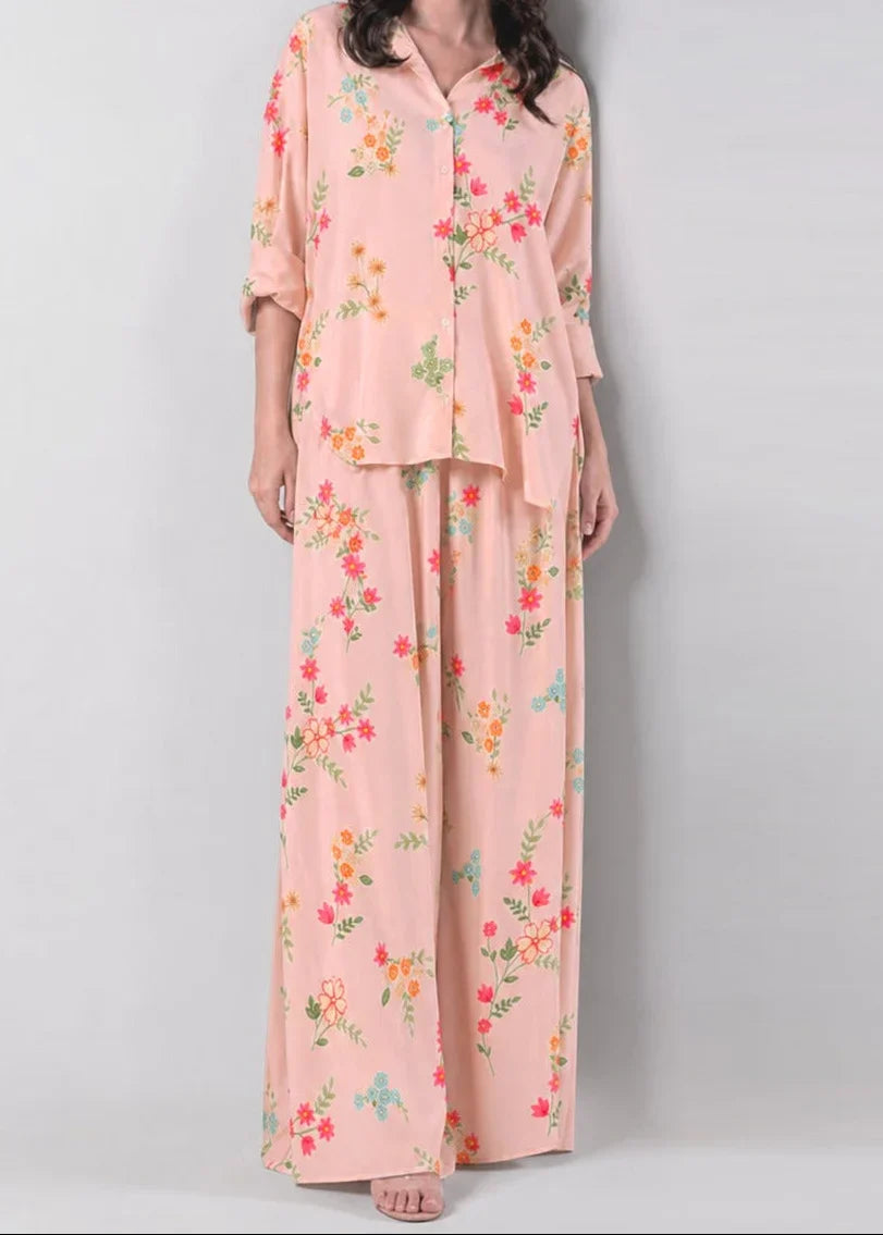 Grace Z-(W1066) - Stitched Digital Printed 2pc Silk Dress.