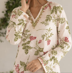 Grace W1061 - Digital Printed 2pc Silk Dress.