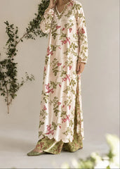 Grace Z-(W1061) - Stitched Digital Printed 2pc Silk Dress.