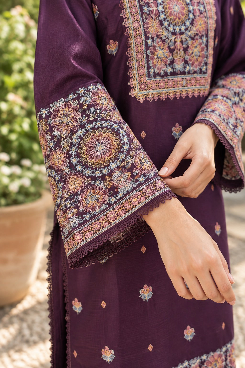 Grace S1630-Embroidered 2pc Lawn Dress.