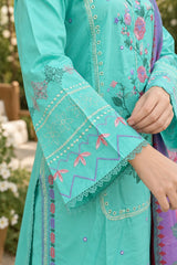 Grace S1631 - Embroidered 3pc Lawn Dress With Printed Polly Lawn Dupatta