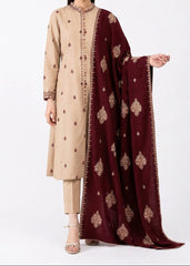 Grace W1081 - Embroidered 3pc Marina  Dress With Printed Shawl.