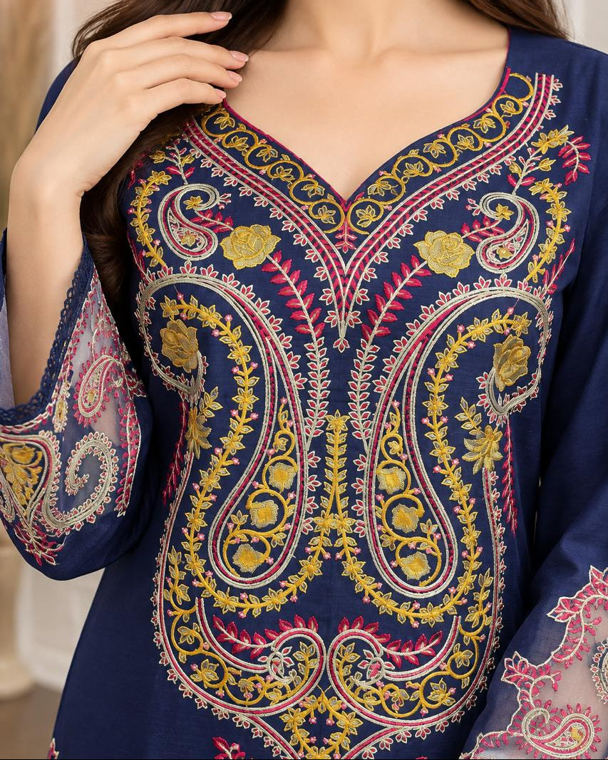 Grace S1636-Embroidered 2pc Lawn Dress.