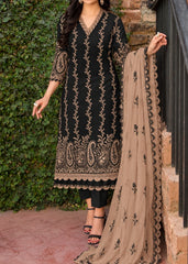 Grace W1106 - Embroidered 3pc Marina Dress With Embroidered Marina Shawl.