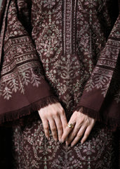 Grace W1114 - Embroidered 3pc Marina Dress With Embroidered Marina Shawl.