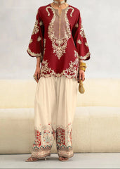 Grace W1115 - Embroidered 2pc Silk Dress.
