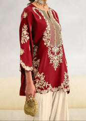 Grace W1115 - Embroidered 2pc Silk Dress.