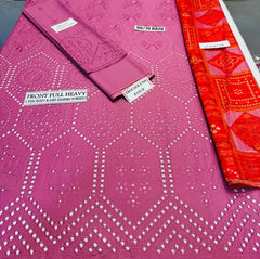 Grace S1075 Embroidered 3PC CHIKANKARI Lawn Dress With Printed Munar Dupatta.