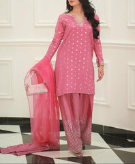 Grace S1203-Embroidered 3pc Sequence Lawn Dress With Embroidered Sequence Lawn Dupatta.