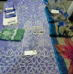 Grace S1200-Embroidered 3pc Lawn Dress With Printed Munar Dupatta.